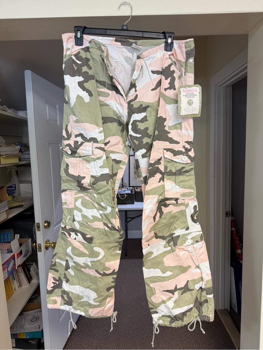 Rothco Subdued Pink Camo Women's Cargo Pants SZ XL NWT